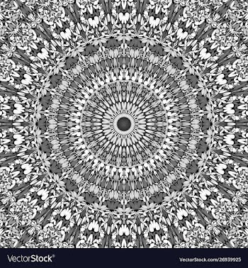Abstract floral mandala background - circular vector image