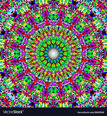 Abstract floral mandala background - circular vector image
