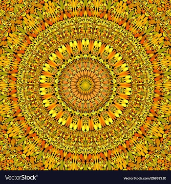 Abstract floral mandala background - circular vector image