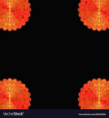 Abstract floral mandala background - digital art vector image