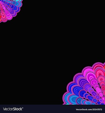 Abstract floral mandala background - digital art vector image