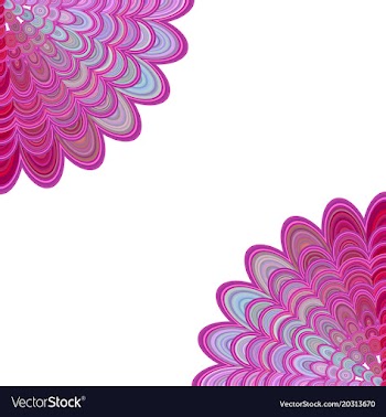 Abstract floral mandala background - digital art vector image