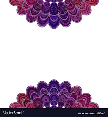 Abstract floral mandala background - digital art vector image
