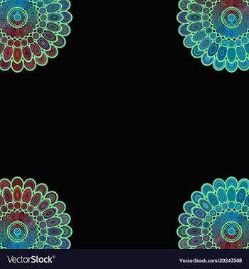 Abstract floral mandala background - love concept vector image