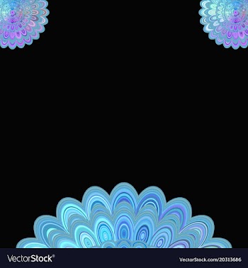 Abstract floral mandala background - love concept vector image