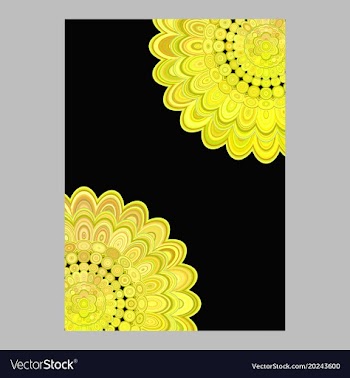 Abstract floral mandala brochure background vector image