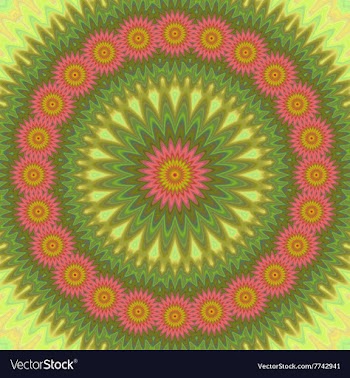 Abstract floral mandala design background vector image