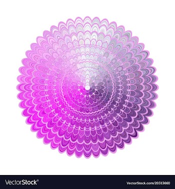 Abstract floral mandala design - digital art vector image