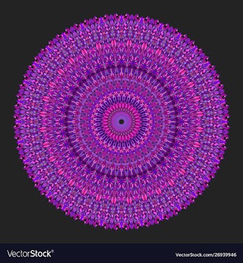 Abstract floral mandala design - graphic element vector image