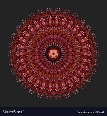Abstract floral mandala design - graphic element vector image