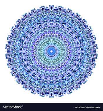 Abstract floral mandala design - graphic element vector image
