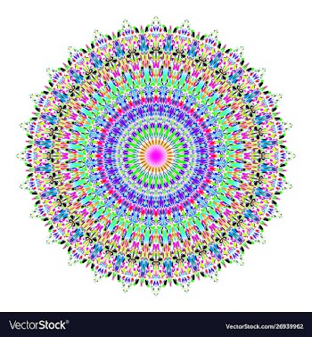 Abstract floral mandala design - graphic element vector image