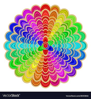 Abstract floral mandala ornament design vector image