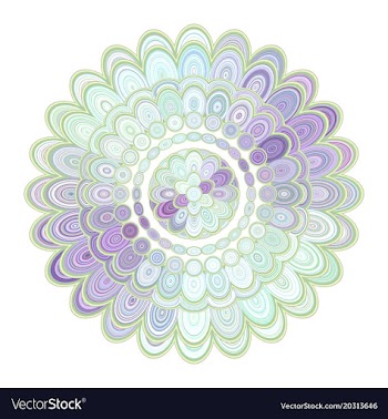 Abstract floral mandala ornament design vector image