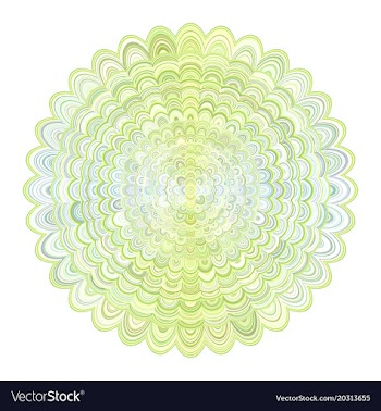 Abstract floral mandala ornament design vector image