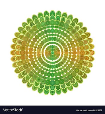 Abstract floral mandala ornament design vector image