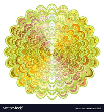 Abstract floral mandala ornament design vector image