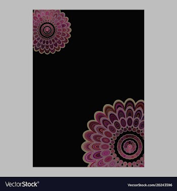 Abstract floral mandala page background - love vector image