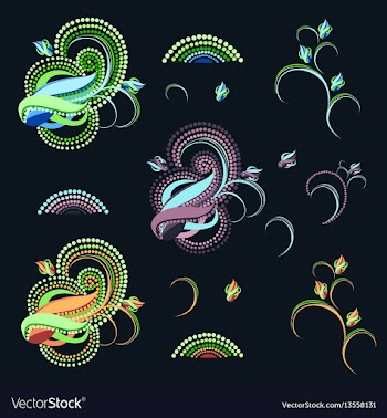 Abstract floral ornament seamless pattern vector image