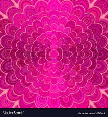 Abstract flower mandala background - digital art vector image