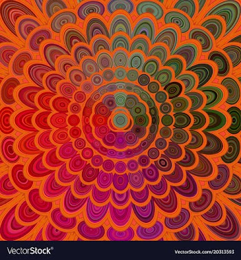 Abstract flower mandala background - love concept vector image