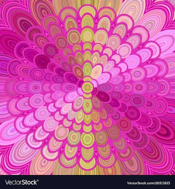 Abstract flower mandala background - love concept vector image