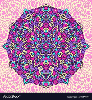  					Abstract Flower Mandala Decorative ethnic element vector image														