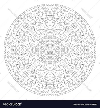  					Abstract Flower Mandala Decorative ethnic element vector image														