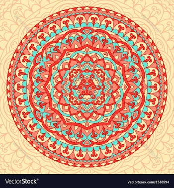  					Abstract Flower Mandala Decorative ethnic element vector image														