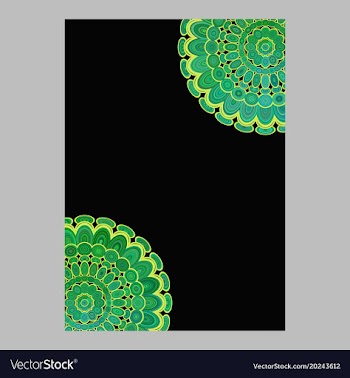 Abstract flower mandala page background vector image