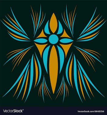 Abstract flower oriental pattern vector image