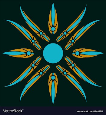Abstract flower oriental pattern vector image