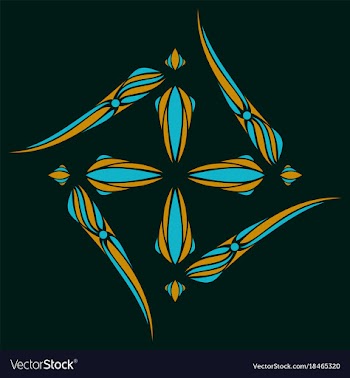 Abstract flower oriental pattern vector image