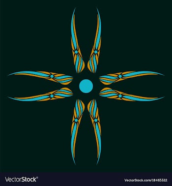 Abstract flower oriental pattern vector image