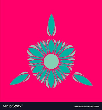 Abstract flower oriental pattern vector image