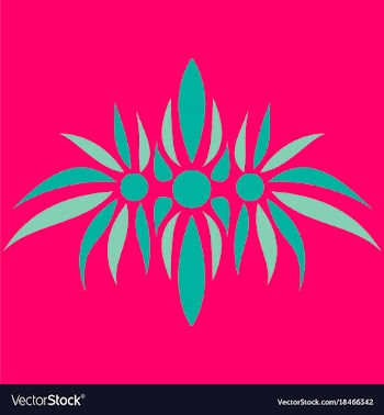 Abstract flower oriental pattern vector image