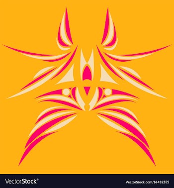 Abstract flower oriental pattern vector image
