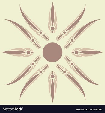 Abstract flower oriental pattern vector image