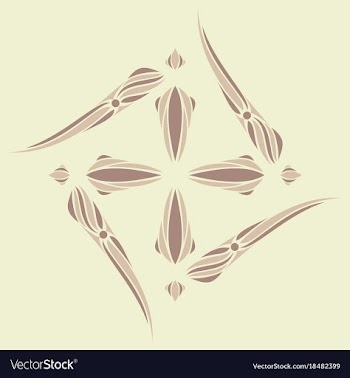 Abstract flower oriental pattern vector image