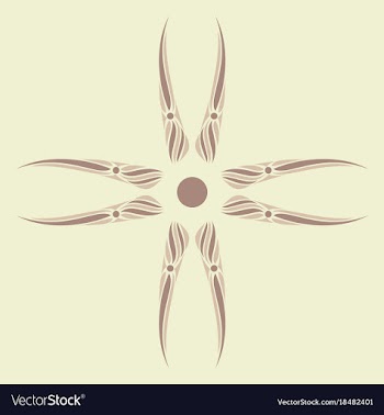 Abstract flower oriental pattern vector image