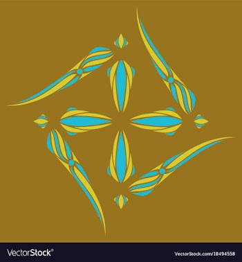 Abstract flower oriental pattern vector image