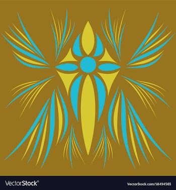 Abstract flower oriental pattern vector image