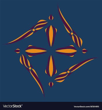 Abstract flower oriental pattern vector image