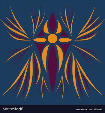 Abstract flower oriental pattern vector image