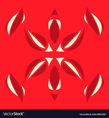Abstract flower oriental pattern vector image