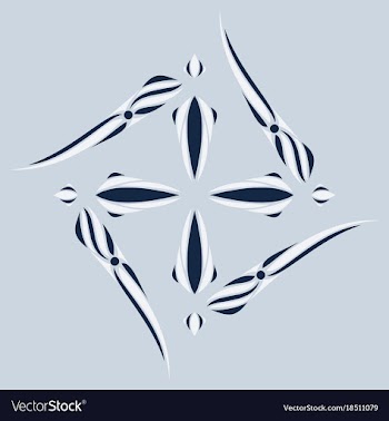 Abstract flower oriental pattern vector image