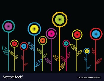Abstract flowers vector image