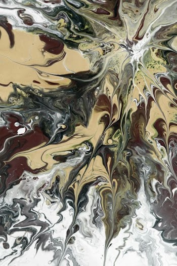 Abstract Fluid Art: Earthy Tones and Organic Swirls