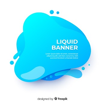 Abstract fluid banner template Free Vector