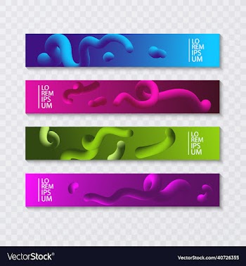 abstract fluid shapes banner softly liquid shape